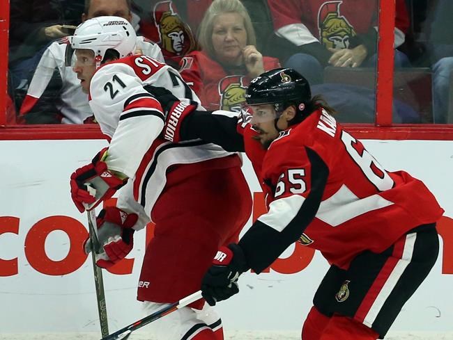 Hurricanes beat Senators 5-2 in Karlsson's emotional return to the ice | iNFOnews.ca Hurricanes beat Senators 5-2 in Karlsson's emotional return to the ice | iNFOnews.ca