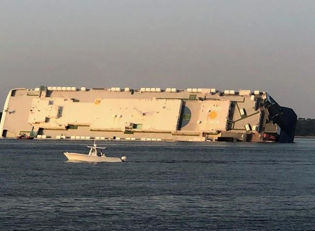 The Latest: 4 missing after cargo ship overturns off Georgia | iNFOnews.ca