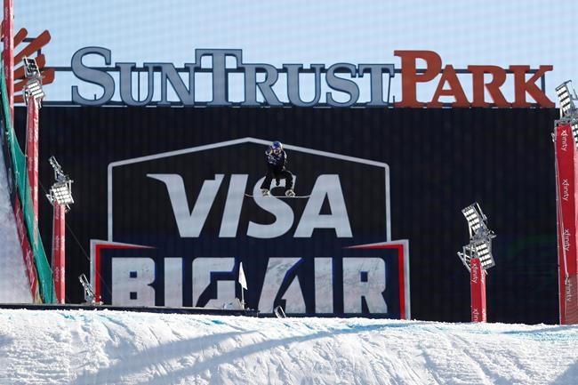 Corning, other snowboarders dazzle crowd at Braves' ballpark | iNFOnews.ca