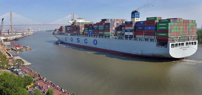'It takes up the whole river!' US ports welcome giant ship | iNFOnews.ca