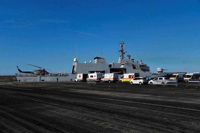Italian navy ship with 100 rescued migrants docks in Genoa | iNFOnews.ca CP1699164367