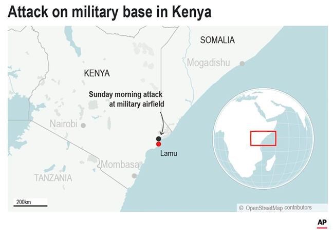 Extremists attack Kenya military base, 3 Americans killed | iNFOnews.ca Extremists attack Kenya military base, 3 Americans killed | iNFOnews.ca