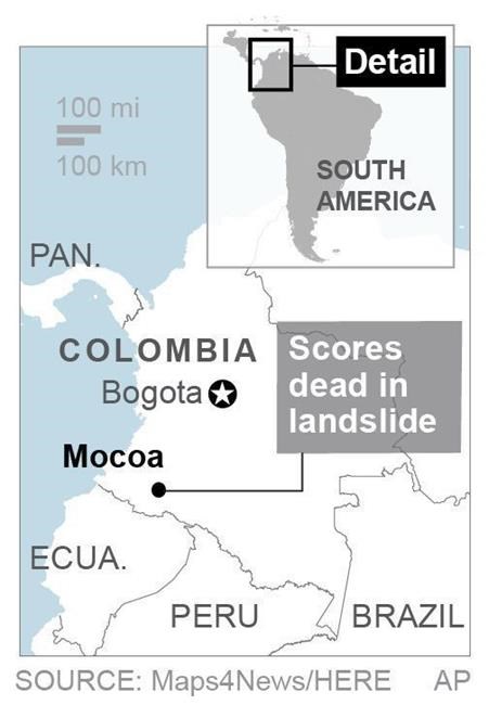 The Latest: Death toll rises to 207 in Colombia avalanche | iNFOnews.ca