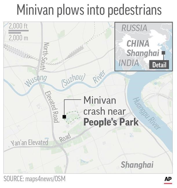 Van carrying gas canisters injures 18 in Shanghai crash | iNFOnews.ca Van carrying gas canisters injures 18 in Shanghai crash | iNFOnews.ca