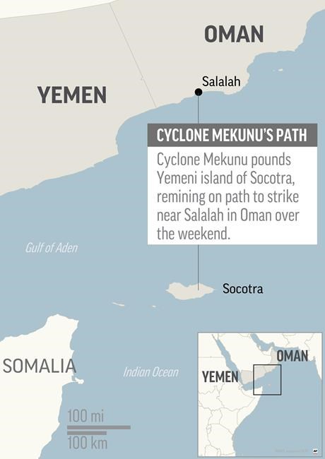The Latest: Oman says 4th person killed by Cyclone Mekunu | iNFOnews.ca