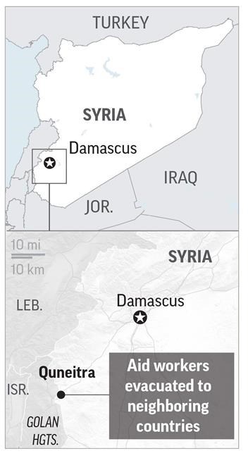 US, allies set to evacuate Syrian aid workers from southwest | iNFOnews.ca
