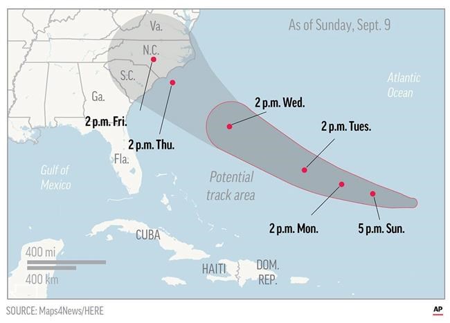 Strengthening Hurricane Florence takes aim at US Southeast | iNFOnews.ca