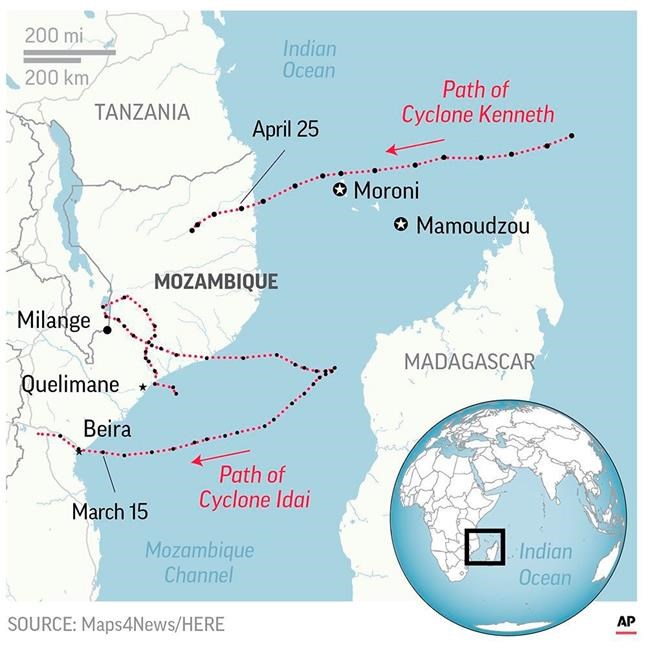 160,000 at risk in Mozambique after 2nd cyclone in 6 weeks | iNFOnews.ca