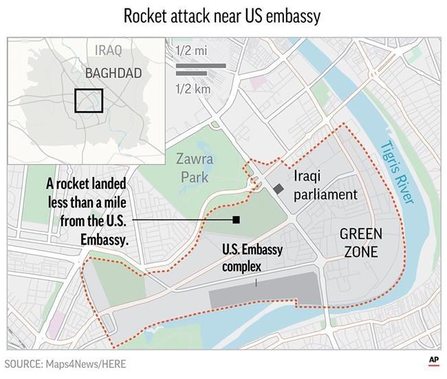 Rocket attack hits near US Embassy in Baghdad's Green Zone | iNFOnews.ca Rocket attack hits near US Embassy in Baghdad's Green Zone | iNFOnews.ca