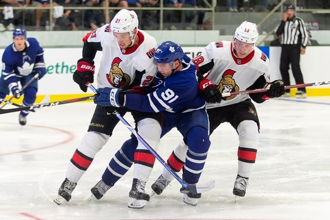 Tavares, Marner show instant chemistry as Leafs down Sens in pre-season action | iNFOnews.ca CP586946271