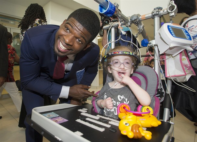 P.K. Subban pledges $10 million to Montreal Children's Hospital | iNFOnews.ca CP34591447