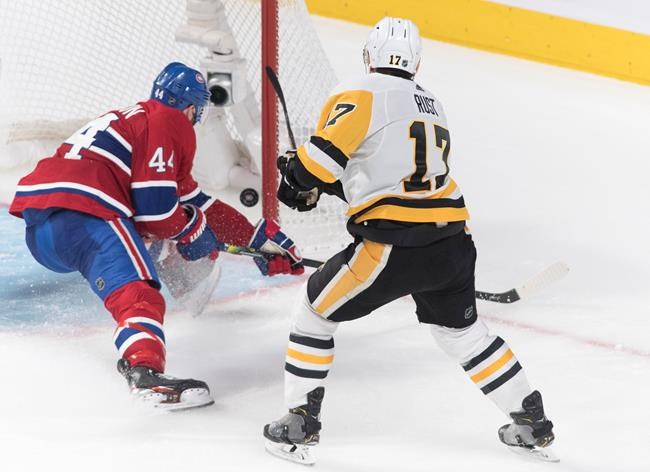 Brandon Tanev scores in overtime, Penguins beat Canadiens 3-2 | iNFOnews.ca CP52881606