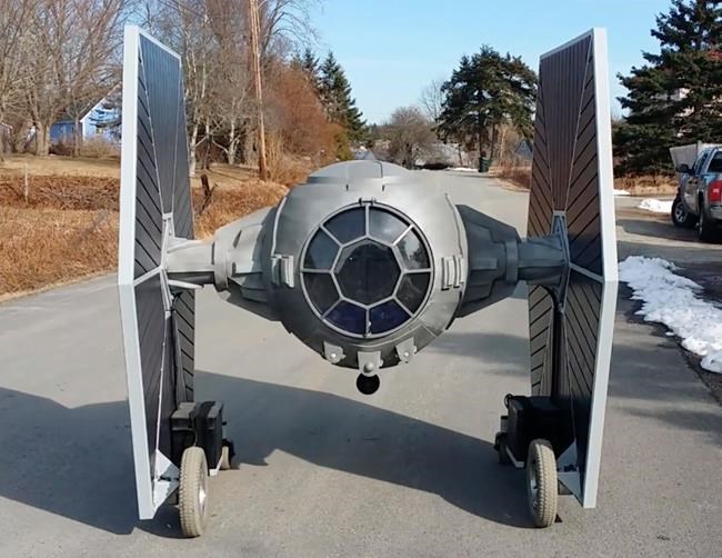 'Star Wars' fan builds rideable, two-metre-tall starfighter from scrap | iNFOnews.ca