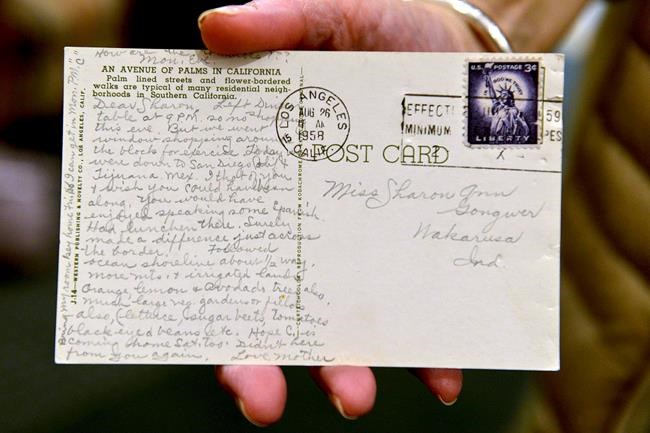 Indiana woman finally receives postcard 60 years later | iNFOnews.ca CP1598389075