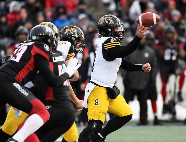 Tiger-Cats tamed by record-setting Ottawa quarterback in East Division Final | iNFOnews.ca