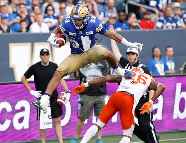 Winnipeg Blue Bombers crush B.C. Lions in QB Matt Nichols' season debut | iNFOnews.ca CP748589615