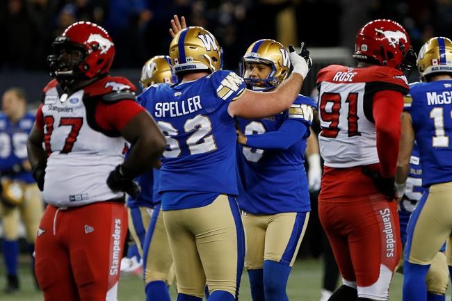 Justin Medlock leads Blue Bombers over Stampeders with late field goal | iNFOnews.ca