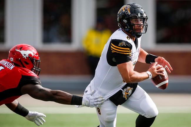 Late touchdowns lift Calgary Stampeders to 28-14 win over Hamilton Tiger-Cats | iNFOnews.ca