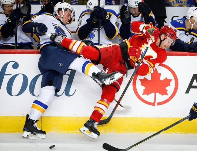 David Perron scores in overtime, Blues beat Flames 3-2 | iNFOnews.ca
