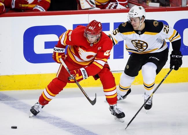 Frolik fired up after benching, scores twice for Flames in 5-2 win over Bruins | iNFOnews.ca