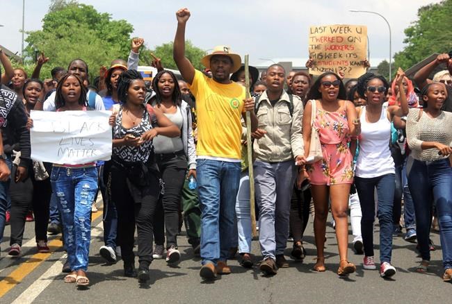 South African police arrest student protest leader | iNFOnews.ca