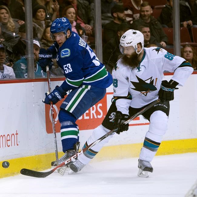 Marleau, Jones lead San Jose Sharks over undermanned Vancouver Canucks 4-1 | iNFOnews.ca