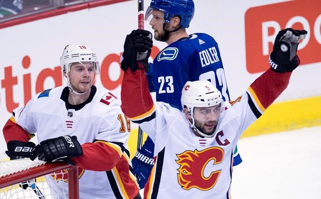 Mark Giordano, Sam Bennett lead the way as Flames thump Canucks 6-1 | iNFOnews.ca