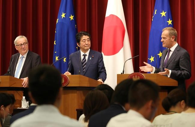 Japan, EU sign trade deal to eliminate nearly all tariffs | iNFOnews.ca CP847973056