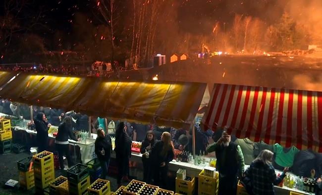 Austrian town claims tallest bonfire after 3 months' work | iNFOnews.ca CP1163334214