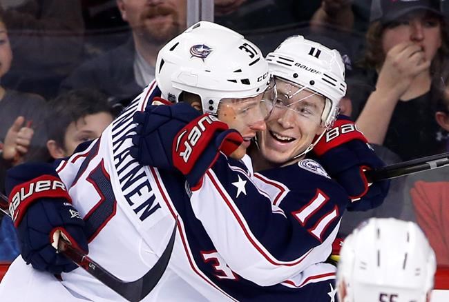 Pierre-Luc Dubois has first NHL hat trick as Blue Jackets down Flames 5-1 | iNFOnews.ca