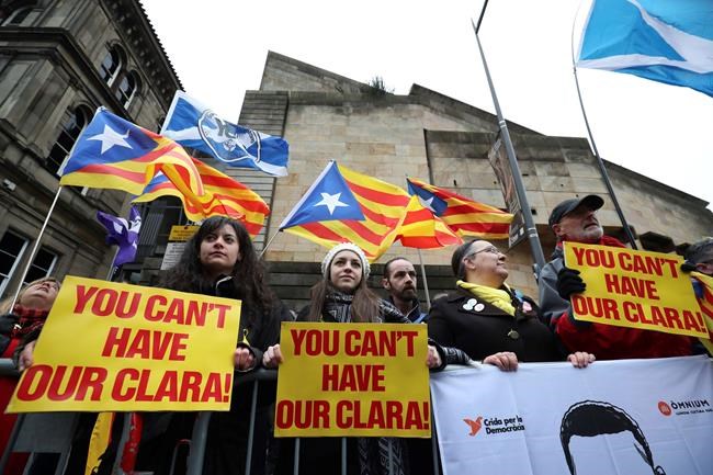The Latest: Catalan official fights extradition in Scotland | iNFOnews.ca