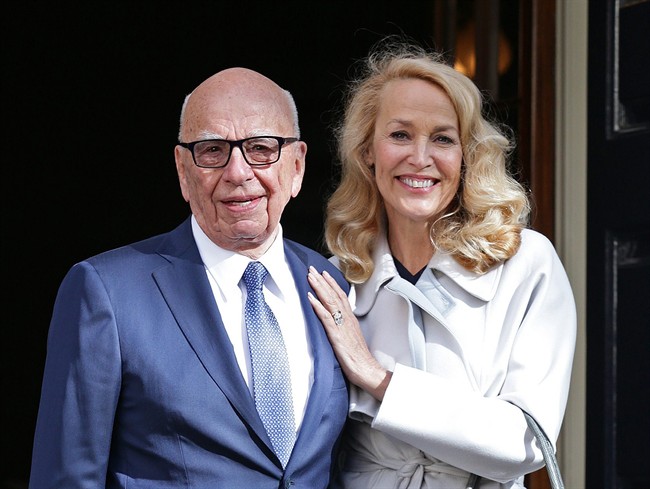 Rupert Murdoch and Jerry Hall wed in London | iNFOnews.ca CP36614178