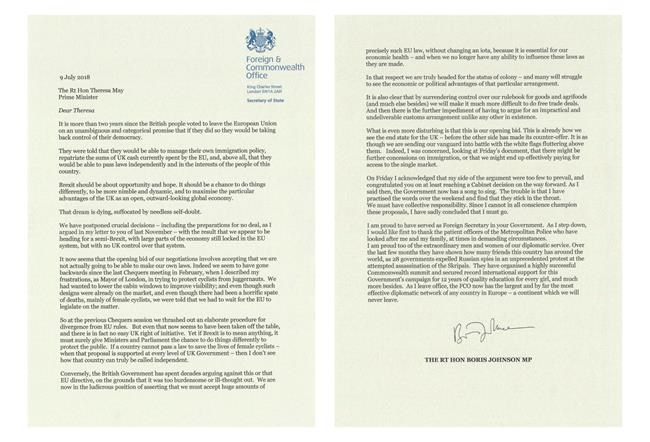 Boris Johnson quits as UK's May faces mounting Brexit crisis | iNFOnews.ca Boris Johnson quits as UK's May faces mounting Brexit crisis | iNFOnews.ca