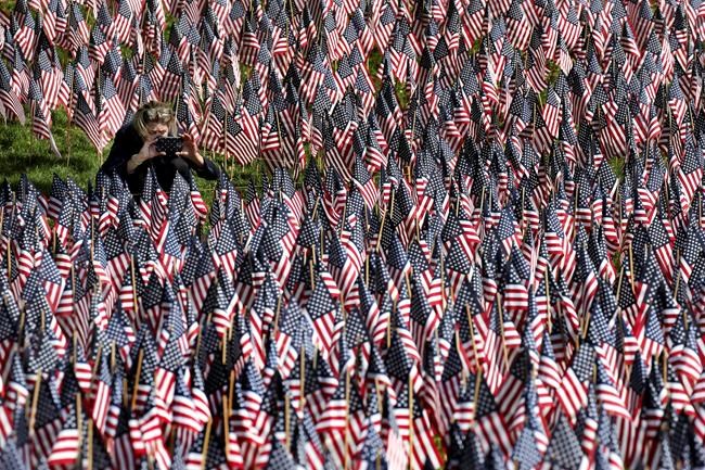 Boston's Memorial Day flag garden idea spreads across the US | iNFOnews.ca
