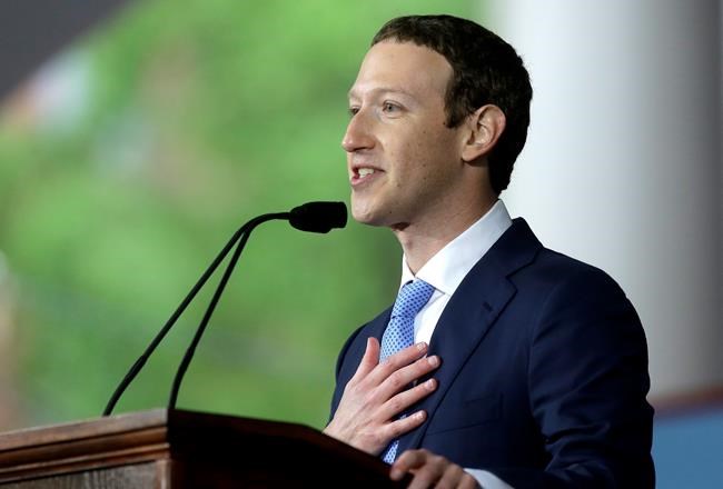 Zuckerberg urges Harvard grads to build a world of 'purpose' | iNFOnews.ca CP1903449776