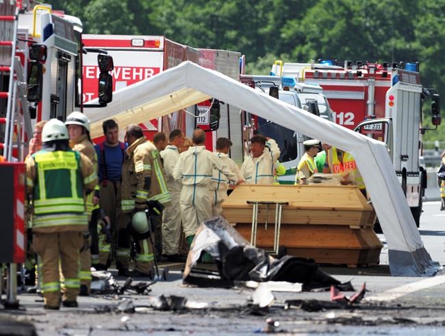 Bus carrying seniors crashes on German highway, killing 18 | iNFOnews.ca