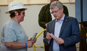 Prime Minister Harper announces $2.5M to train miners in northern Saskatchewan | iNFOnews.ca CP29320776