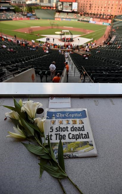Orioles pay tribute to 5 shooting victims at Capital Gazette | iNFOnews.ca Orioles pay tribute to 5 shooting victims at Capital Gazette | iNFOnews.ca
