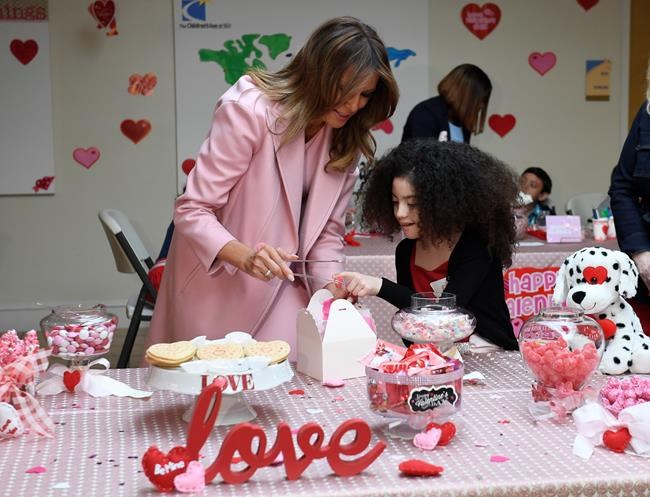 First lady makes Valentine's Day art with pediatric patients | iNFOnews.ca