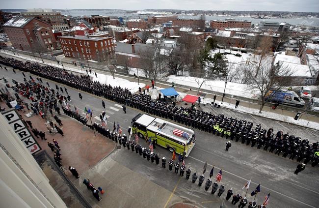 Fire chief dies, suffers emergency at firefighter's funeral | iNFOnews.ca