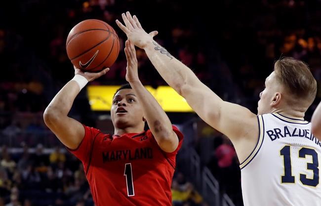 Canada's Brazdeikis has 13 points as No. 6 Michigan beats No. 24 Maryland 65-52 | iNFOnews.ca Canada's Brazdeikis has 13 points as No. 6 Michigan beats No. 24 Maryland 65-52 | iNFOnews.ca