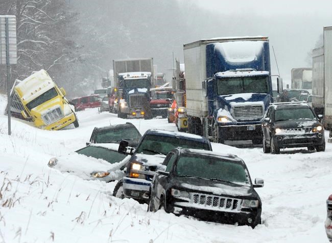 The Latest: 16 semis among 38 vehicles in Michigan pileup | iNFOnews.ca