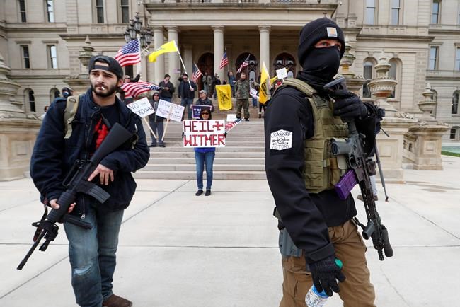 Pro-Trump protesters push back on stay-at-home orders | iNFOnews.ca CP635989067
