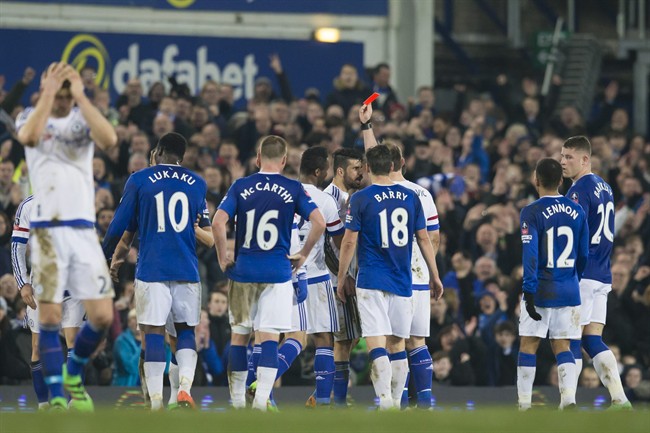 Red-carded Costa denies biting rival as Chelsea exits FA Cup | iNFOnews.ca CP36717506
