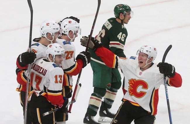 Hamilton's overtime goal lifts Calgary past Minnesota 3-2 | iNFOnews.ca