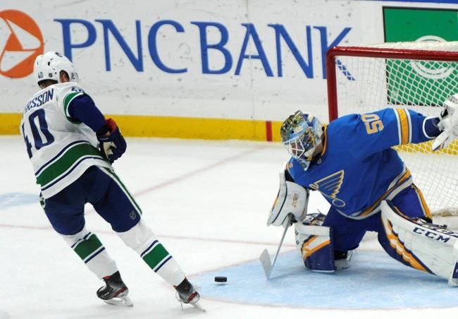 Binnington helps Blues beat Canucks 3-2 in shootout | iNFOnews.ca Binnington helps Blues beat Canucks 3-2 in shootout | iNFOnews.ca