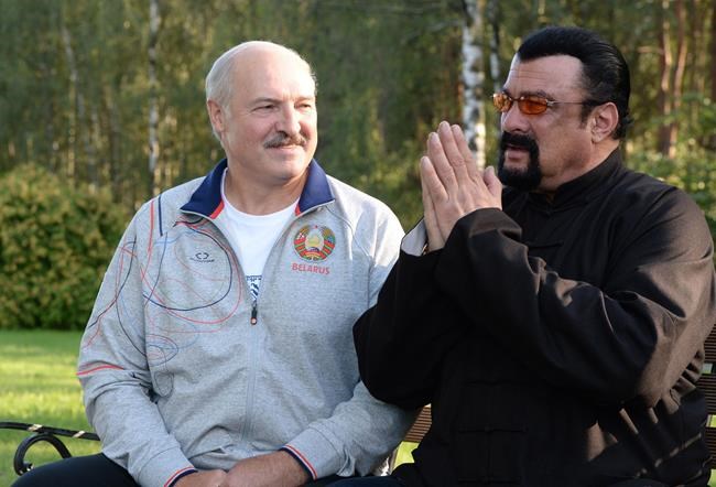 Belarusian leader treats action hero Seagal to local carrots | iNFOnews.ca CP84720586
