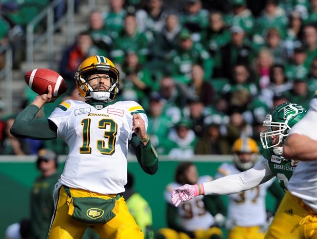Edmonton Eskimos drop to last in West Division standings with loss to Riders | iNFOnews.ca CP649206454