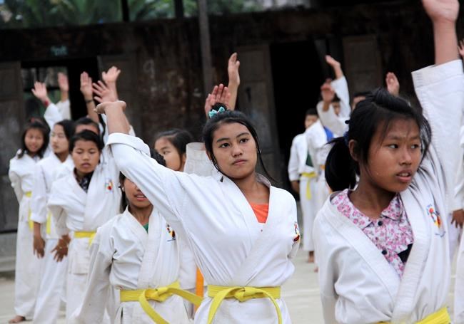 Uprooted by war, fearing troops, Myanmar girls learn karate | iNFOnews.ca Uprooted by war, fearing troops, Myanmar girls learn karate | iNFOnews.ca