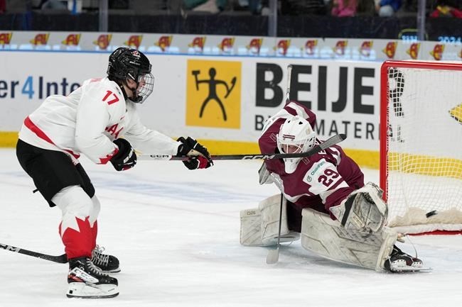 Macklin Celebrini's five-point performance leads Canada over Latvia at world juniors | iNFOnews.ca